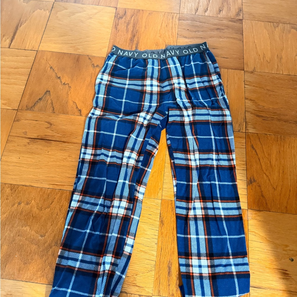 Old Navy Blue and White Plaid Pajama Pants